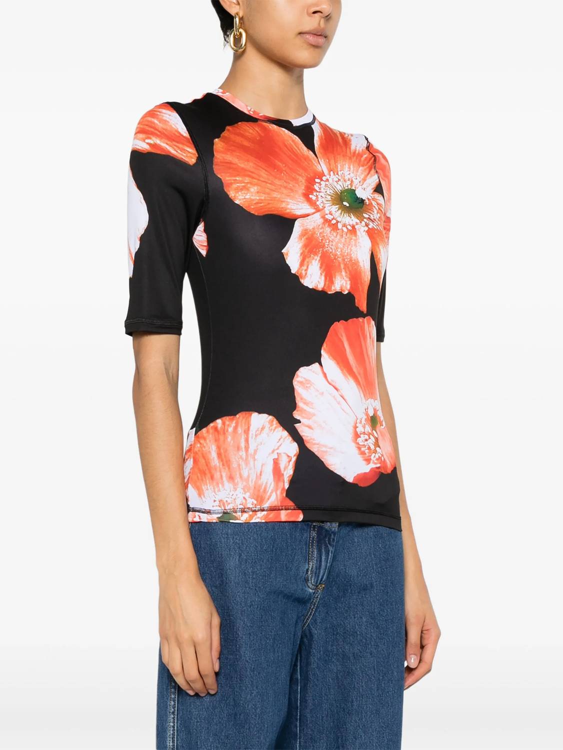 Stine Goya - Minerva Top - black - clothing - floral