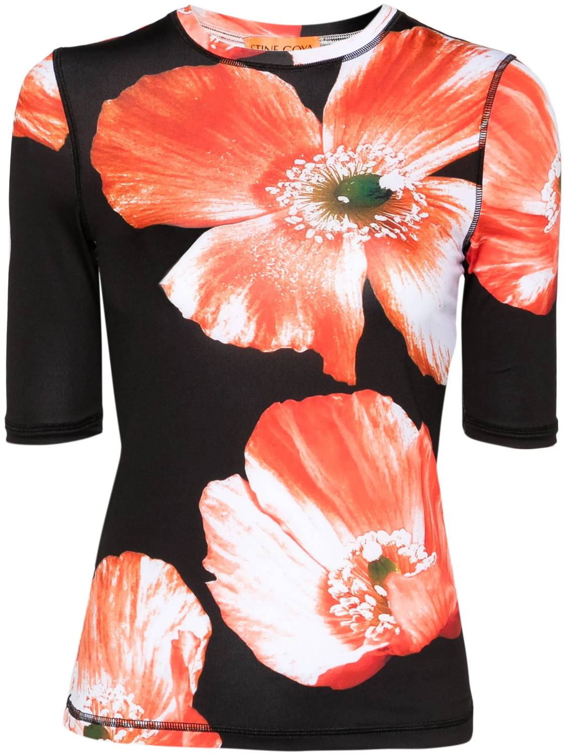 Stine Goya - Minerva Top - black - clothing - floral