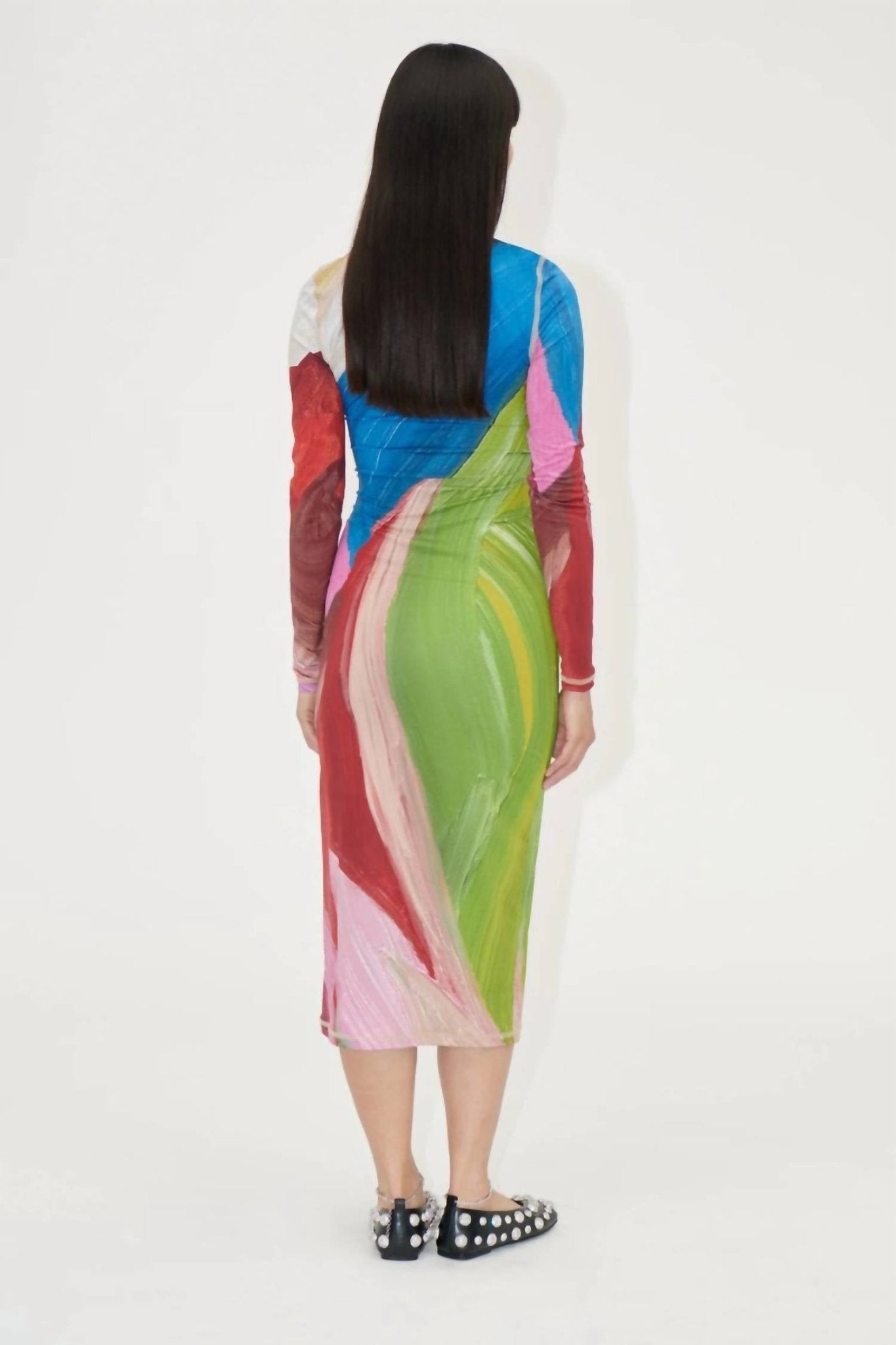 Stine Goya - Pullover Long Sleeve Dress - clothing - dresses - midi