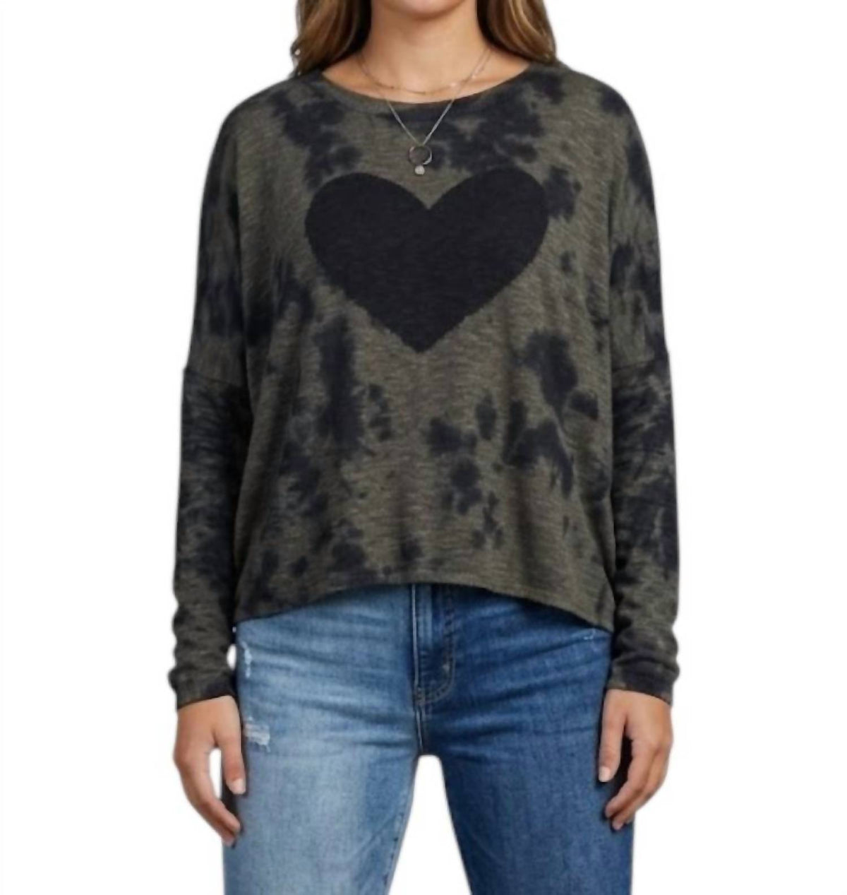 Stitchdrop - Heart Lightweight Knit Sweater