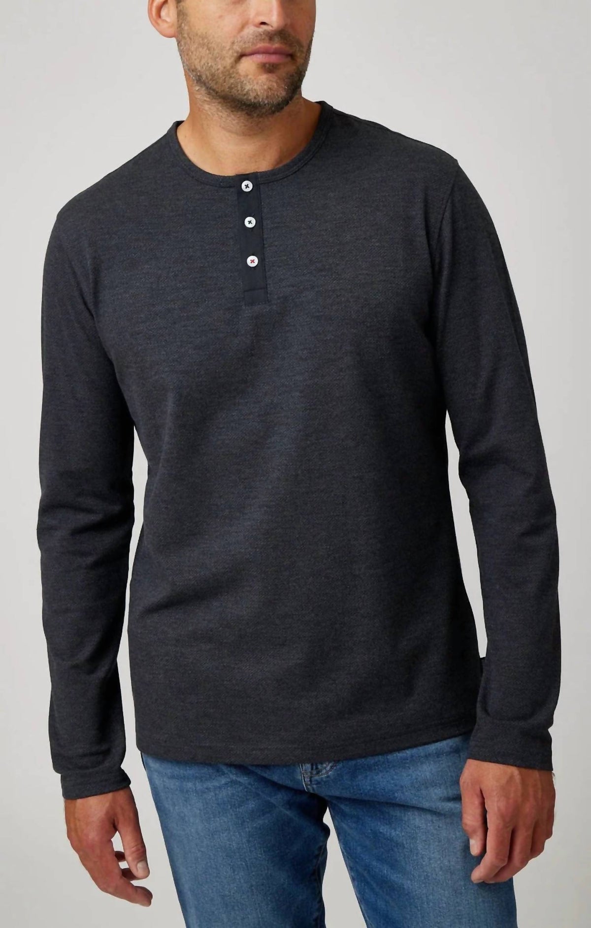 Stone Rose - 3 Button Henley Shirt