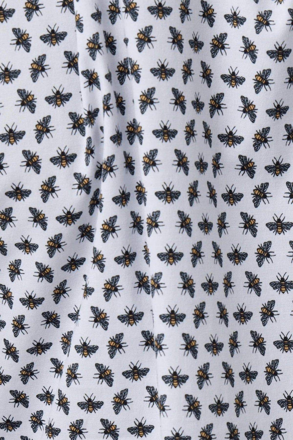 Stone Rose - Printed Bees Short Sleeve Button Down Shirt
