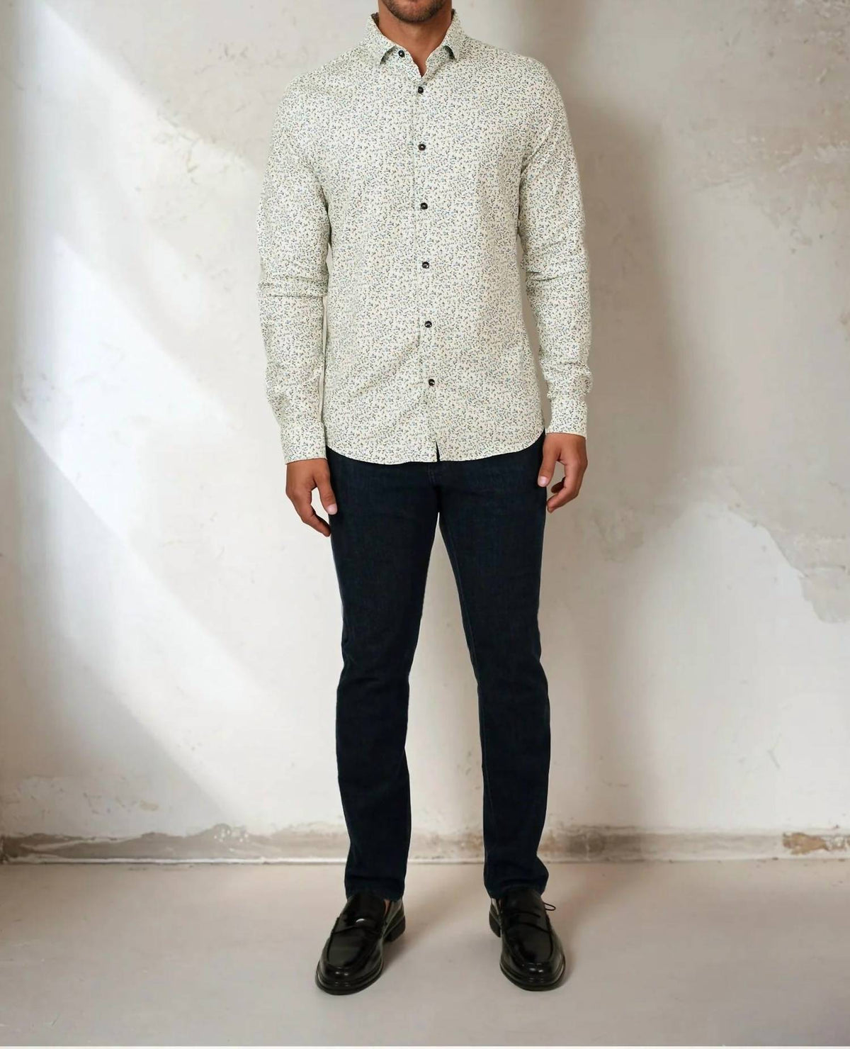 Stone Rose - Printed Meadow Ditsy Long Sleeve Shirt
