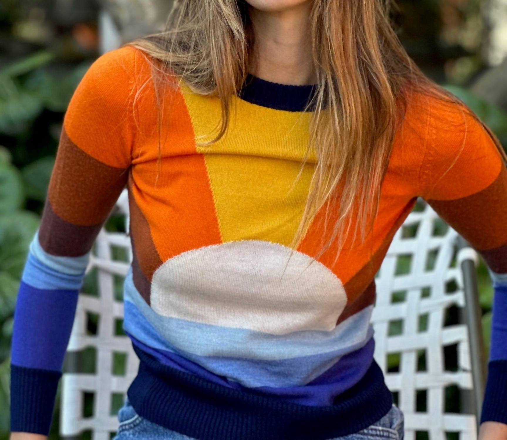 Stoned Immaculate - California Dreamin Top Sweater - clothing - crew - orange