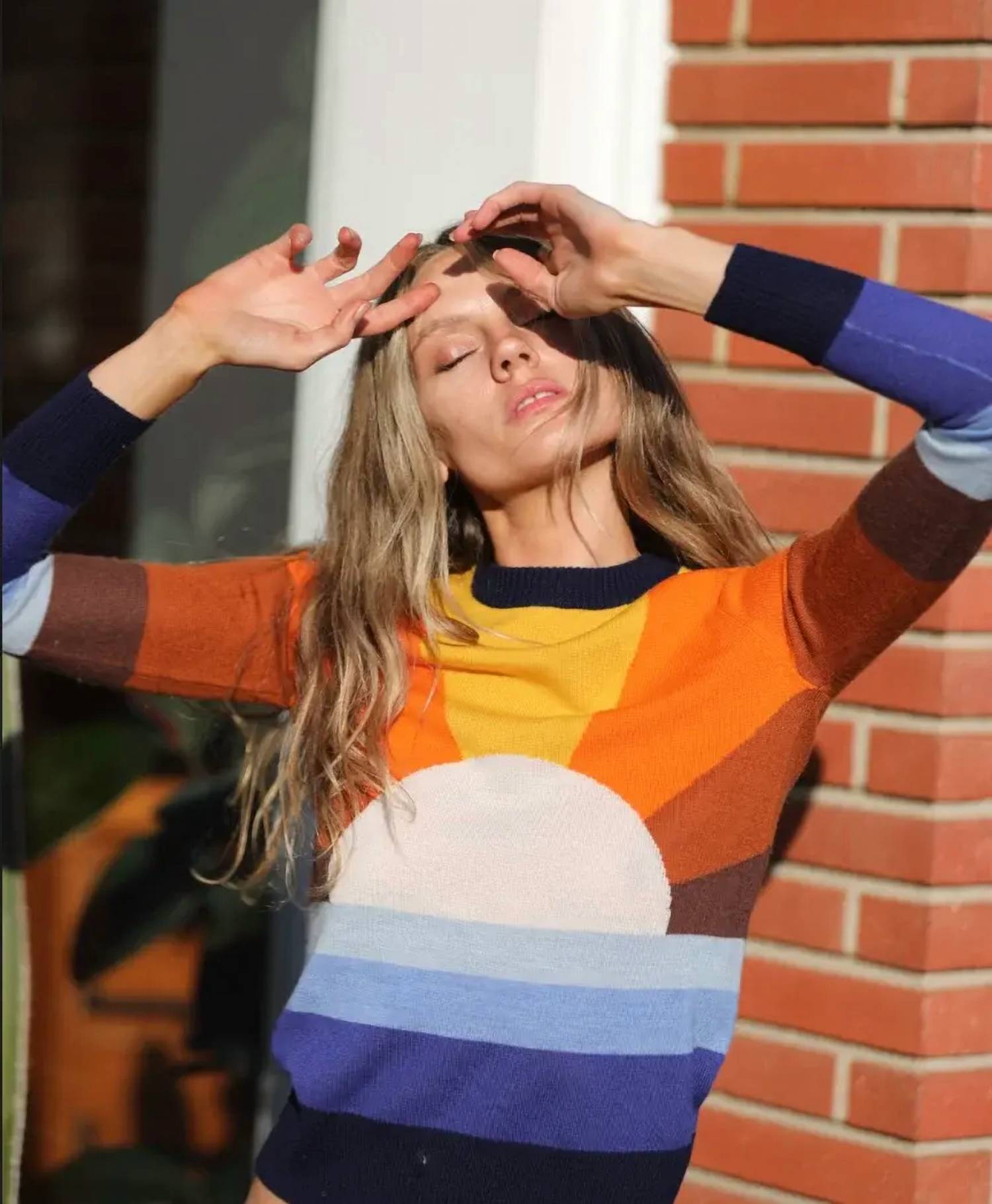 Stoned Immaculate - California Dreamin Top Sweater - clothing - crew - orange
