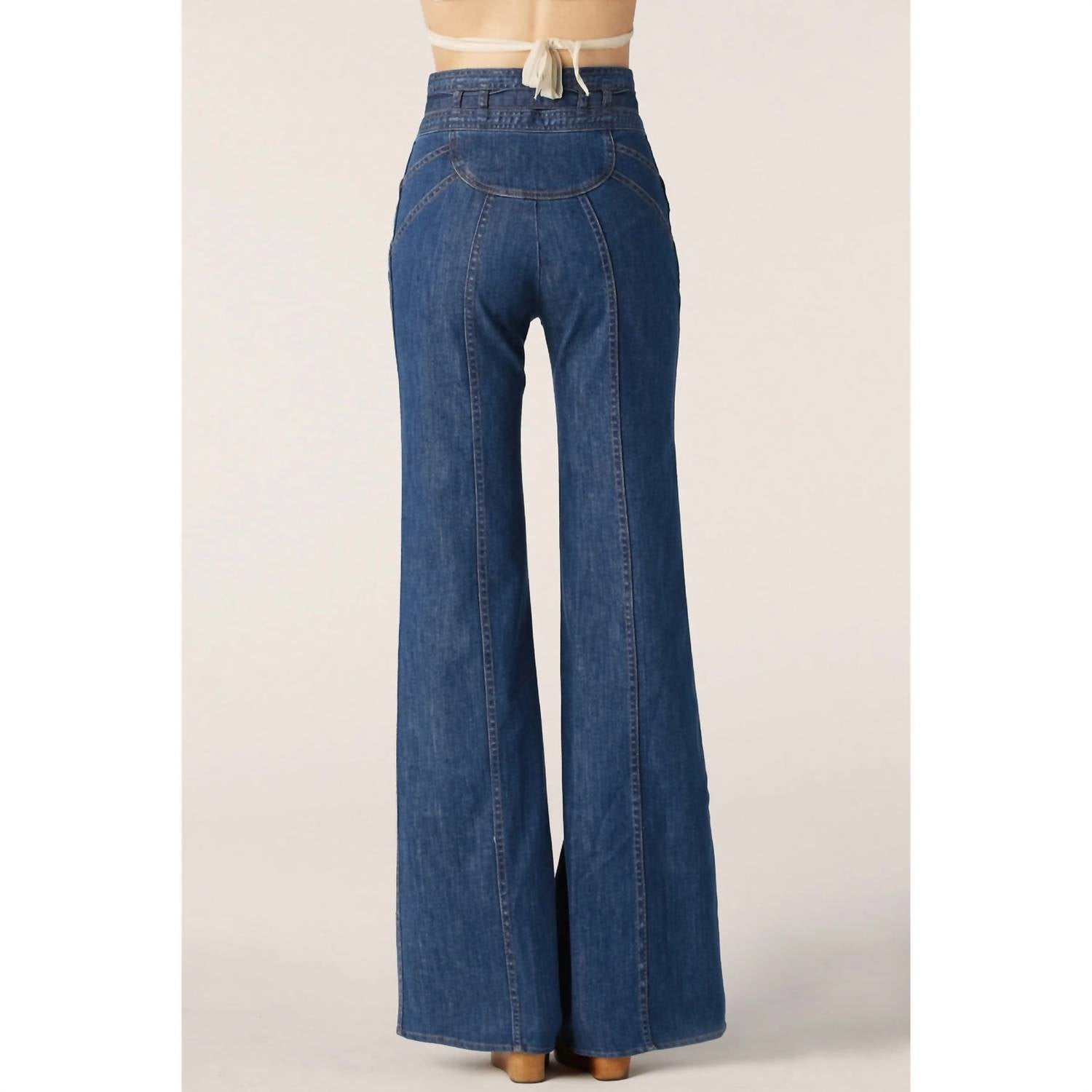 Stoned Immaculate - Stoni D2001 Bell Bottom Jean - blue - clothing - cotton - blend