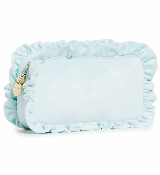 Stoney Clover Lane - Women's Velvet Ruffle Pouch - Small - green - home - household - drawer - organizer - inserts
