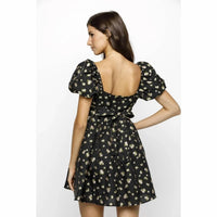 Storia - Embroidered Rose Print Dress