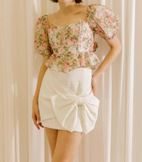Storia - Floral Puff Sleeve Top