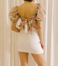 Storia - Floral Puff Sleeve Top