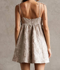 Storia - Textured Jacquard Bow Dress