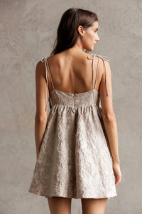 Storia - Textured Jacquard Bow Dress