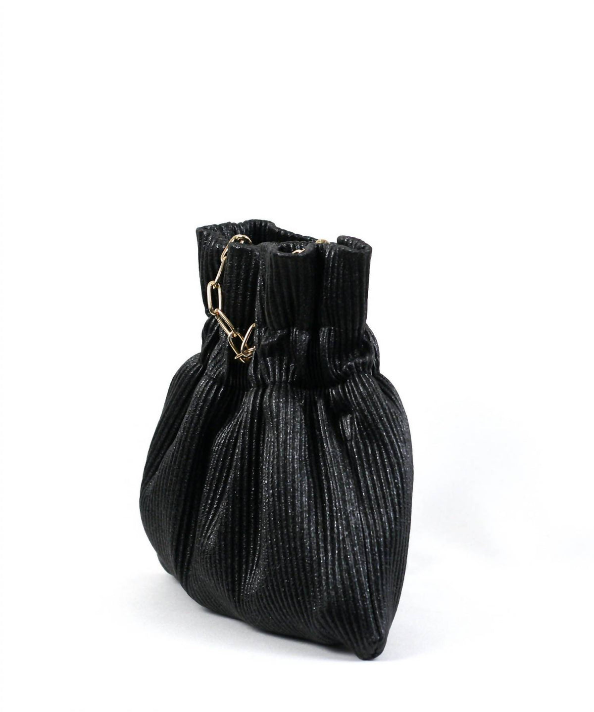 Street Level - Women's Ribbed Mini Evening Bag With Chain