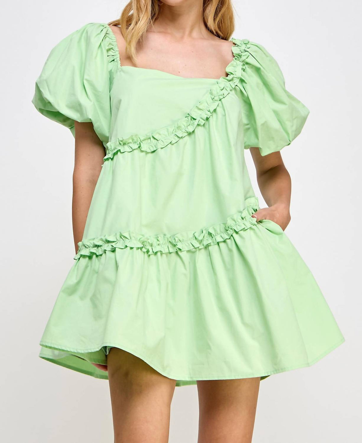 Strut & Bolt - Asymmetric Ruffle Mini Dress