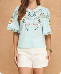 Strut & Bolt - Embroidered Top