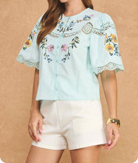 Strut & Bolt - Embroidered Top