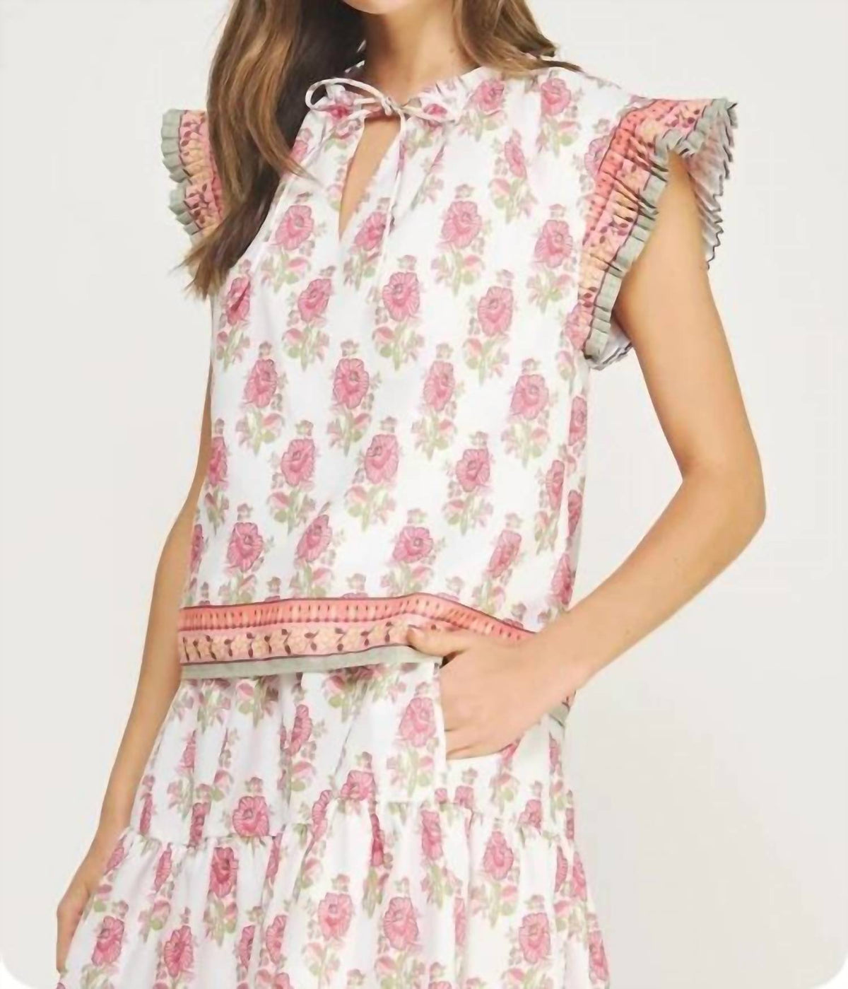 Strut & Bolt - Floral Block Print Top