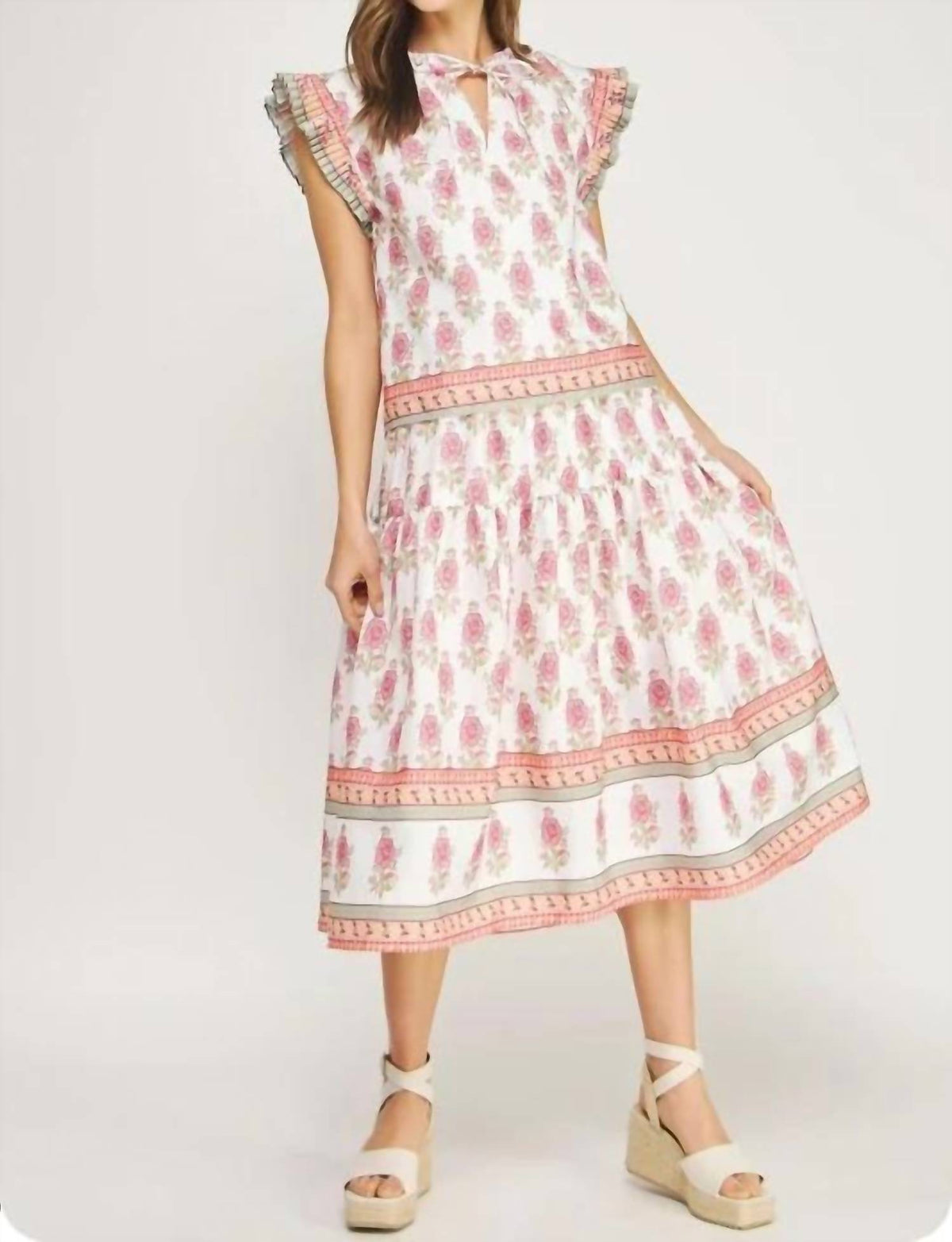 Strut & Bolt - Floral Block Print Top