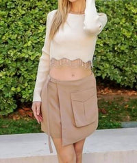 Strut & Bolt - Mini Buckle Tie Wrap Tailored Skort