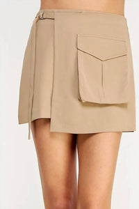 Strut & Bolt - Mini Buckle Tie Wrap Tailored Skort