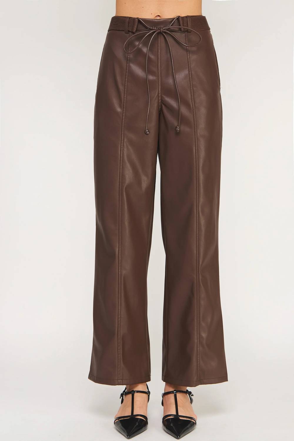 Strut & Bolt - Muse Leather Wide Leg Pants