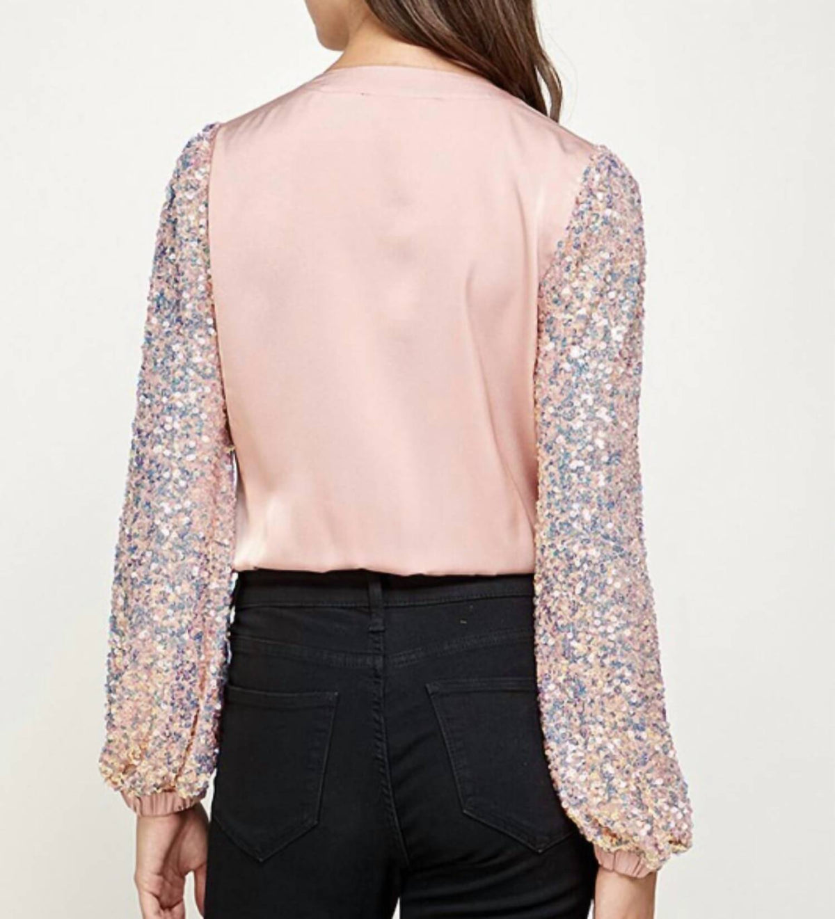 Strut & Bolt - Sequin Sleeve Bodysuit