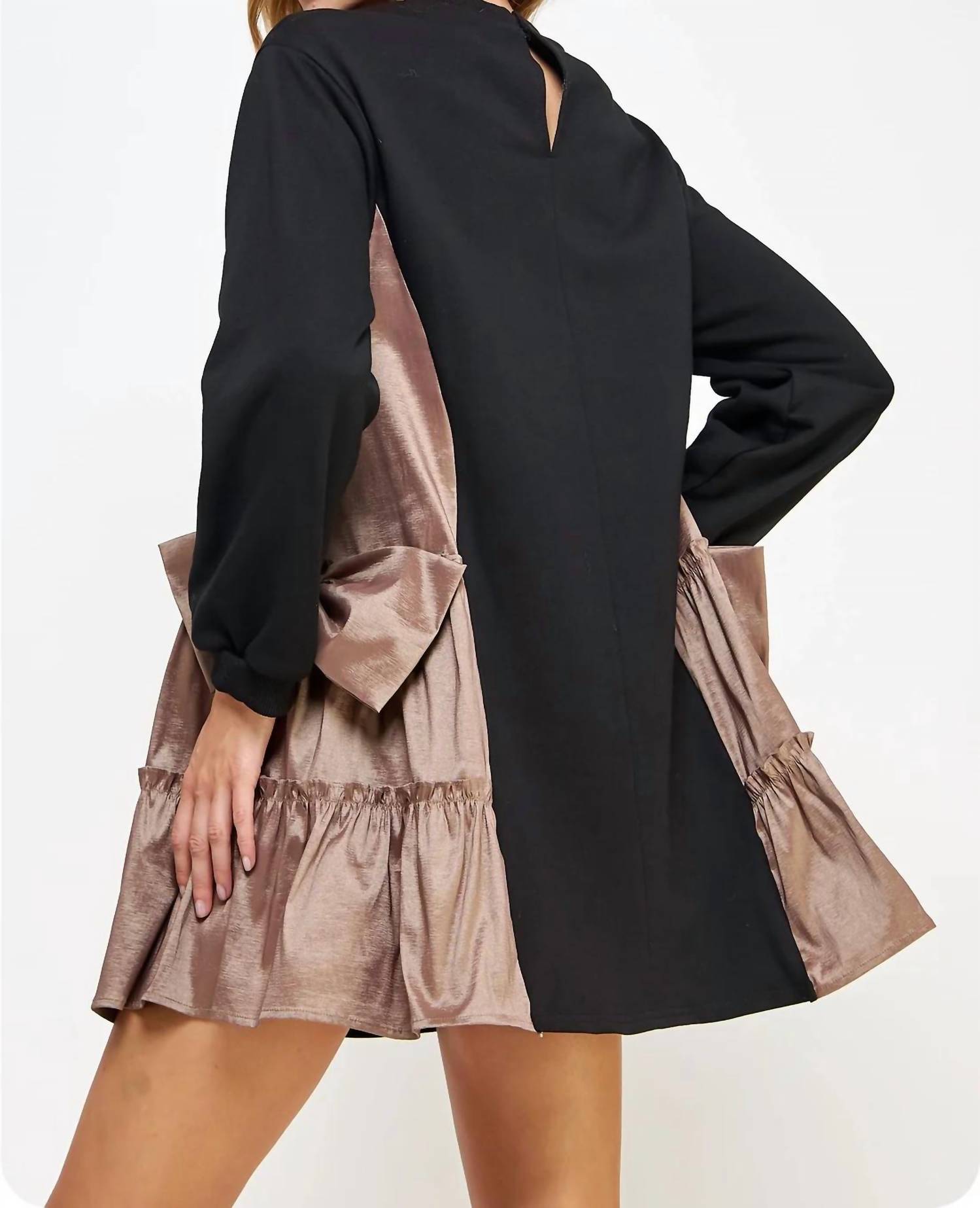 Strut & Bolt - Side Statement Bow Dress - black - clothing - dresses
