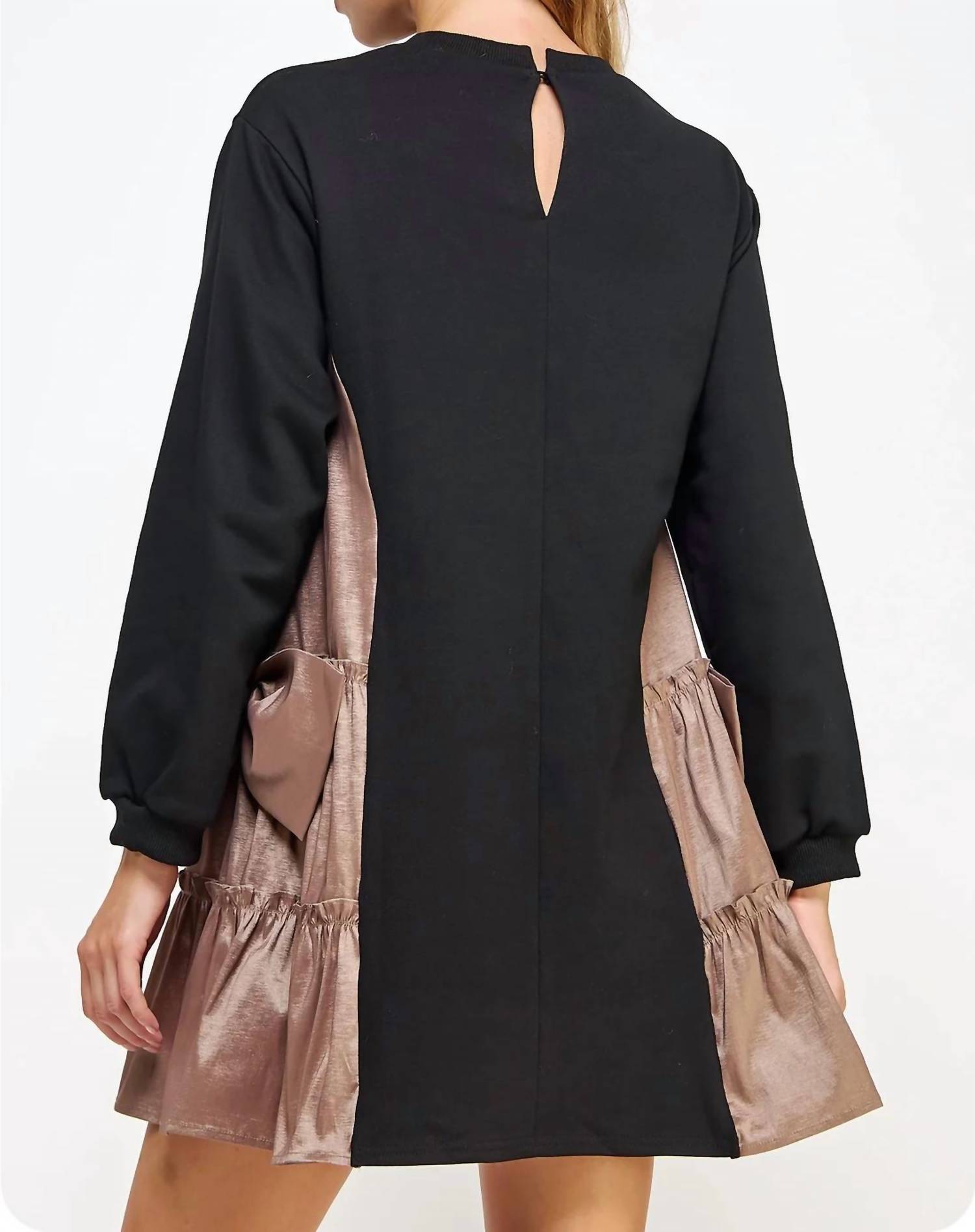 Strut & Bolt - Side Statement Bow Dress - black - clothing - dresses