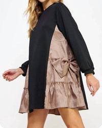 Strut & Bolt - Side Statement Bow Dress - black - clothing - dresses