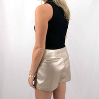 Strut & Bolt - Wrap Front Faux Leather Skort