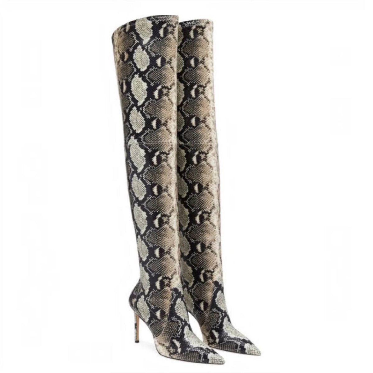 Stuart Weitzman - Women's Ultrastuart 100 Roccia Python Otk Stretch Boots