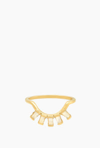Studio Grun - Women's Eyelash Baguette Ring - gold - jewelry - rings
