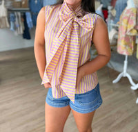 Style U - Tiger Tail Bow Blouse