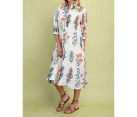 Style Usa - Sofia Floral Print Shirt Dress - clothing - dresses - floral