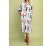 Style Usa - Sofia Floral Print Shirt Dress - clothing - dresses - floral