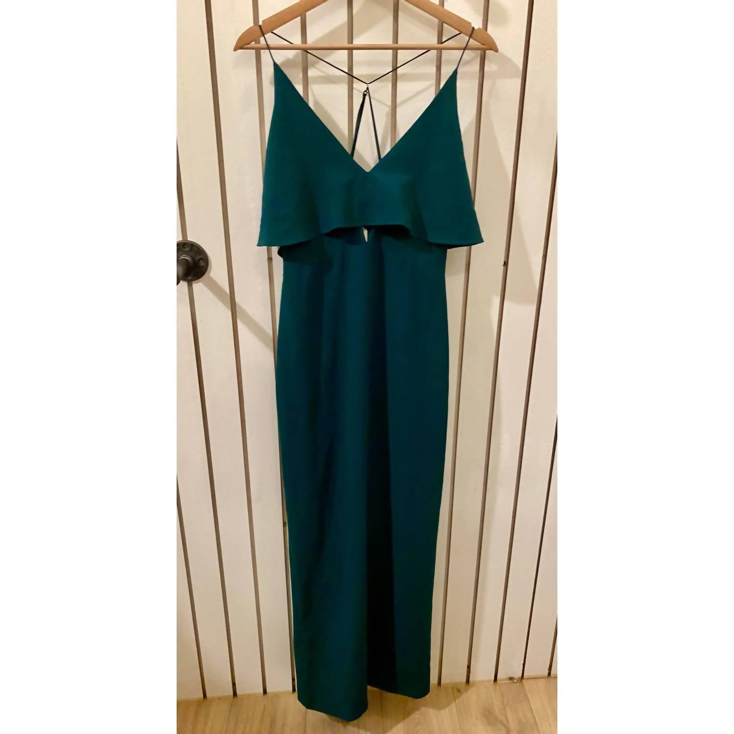 Stylestalker - Women's Long Fitted Dress - clothing - dresses - green