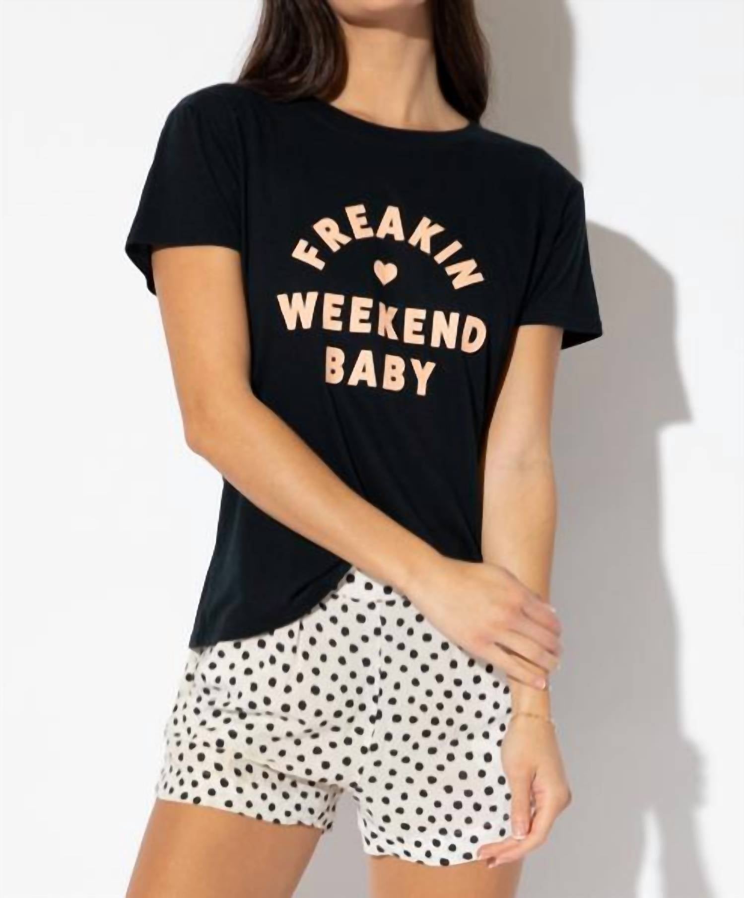 Suburban Riot - Freakin Weekend Loose Tee - black - clothing - graphic