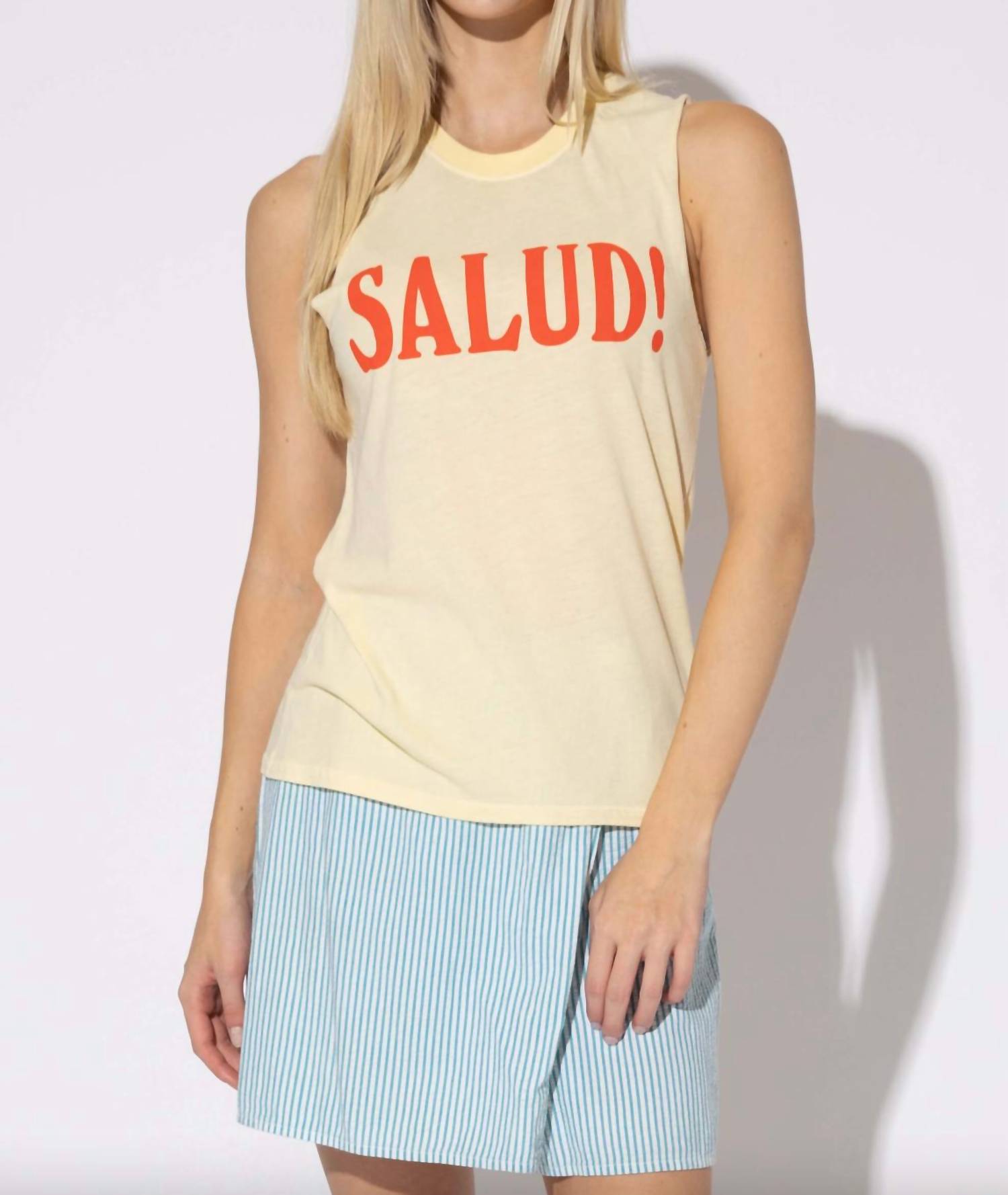 Suburban Riot - Salud! Muscle Tank - beige - clothing - graphic