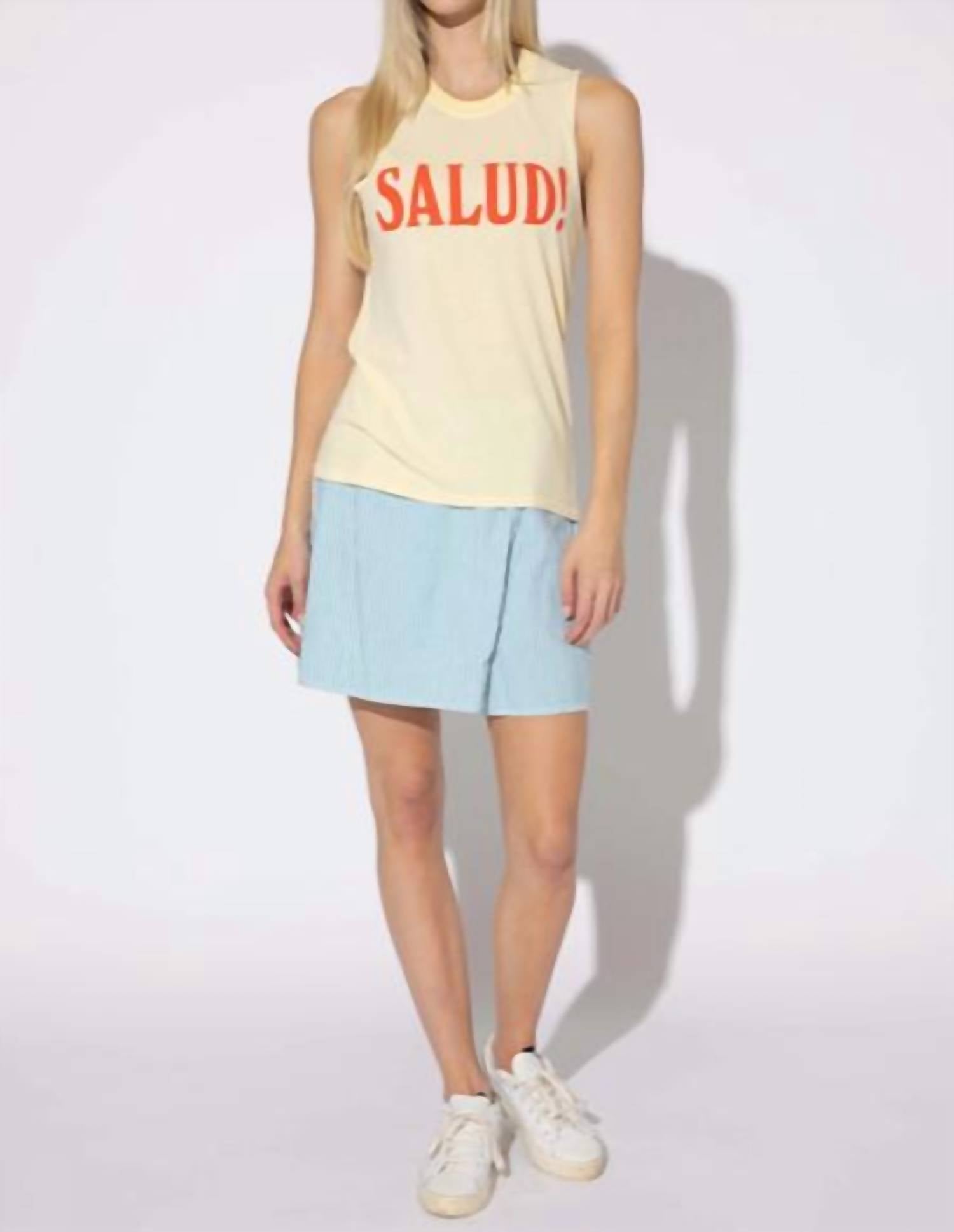 Suburban Riot - Salud! Muscle Tank - beige - clothing - graphic