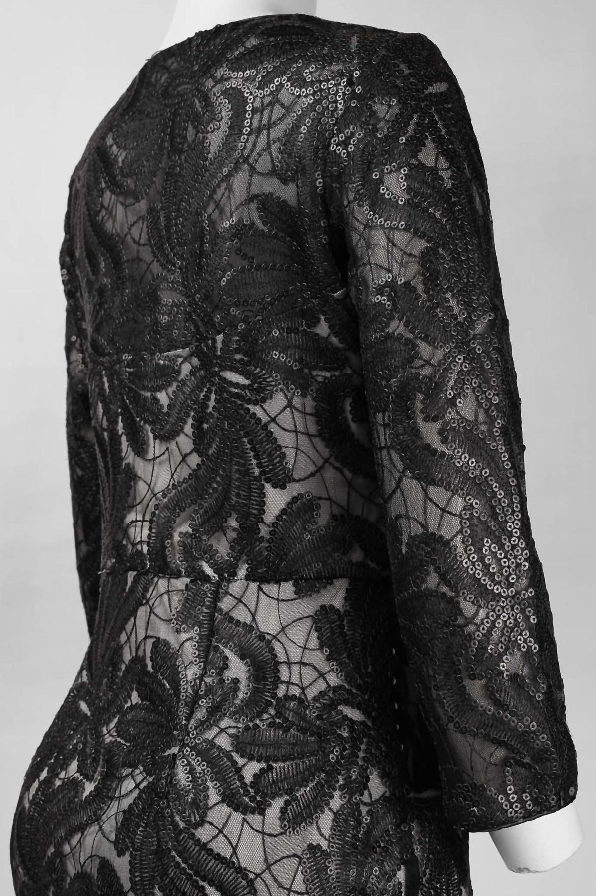 Sue Wong - Sequined Mesh Short Dress