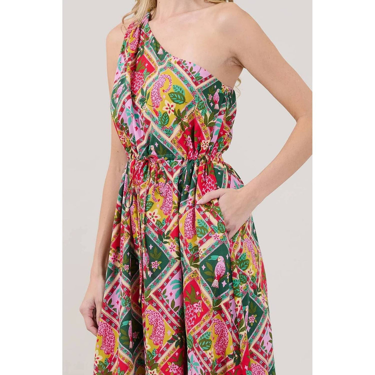 Sugarlips - Elya One Shoulder Midi Dress