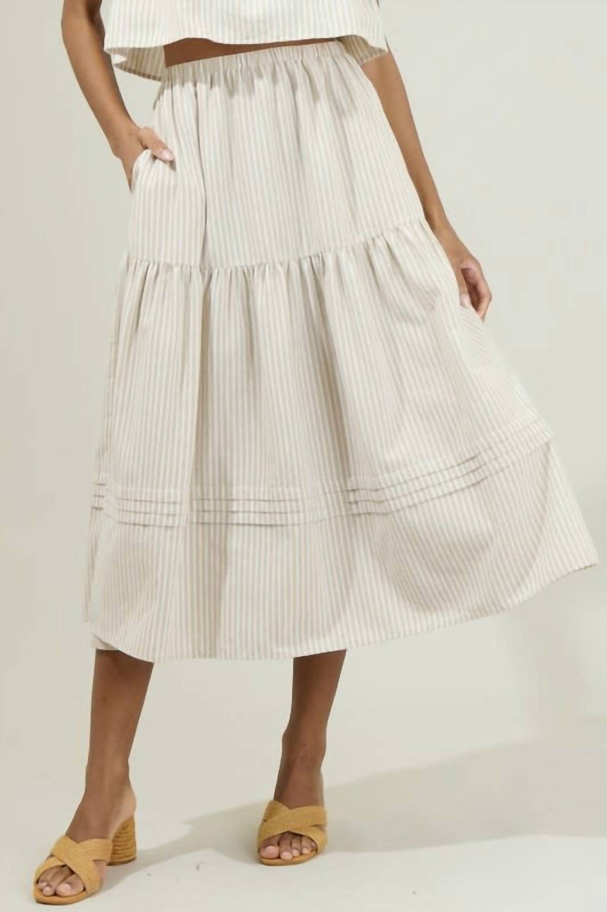 Sugarlips - Everlanes Striped Flores Midi Skirt