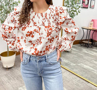 Sugarlips - Floral Ruffle Blouse