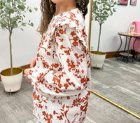 Sugarlips - Floral Ruffle Blouse