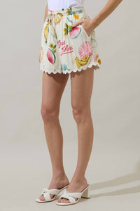 Sugarlips - Halle Drawstring Shorts - clothing - graphic - high - waist