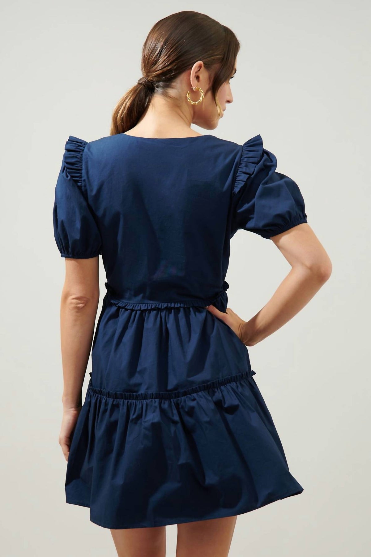 Sugarlips - Madrigal Poplin Tiered Mini Dress