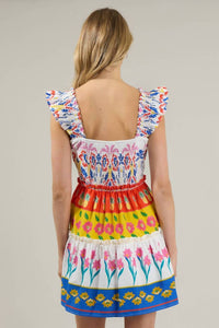 Sugarlips - Olympia Floral Ruffle Tiered Mini Dress