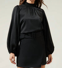 Sugarlips - Satin Blouse - black - blouses - clothing