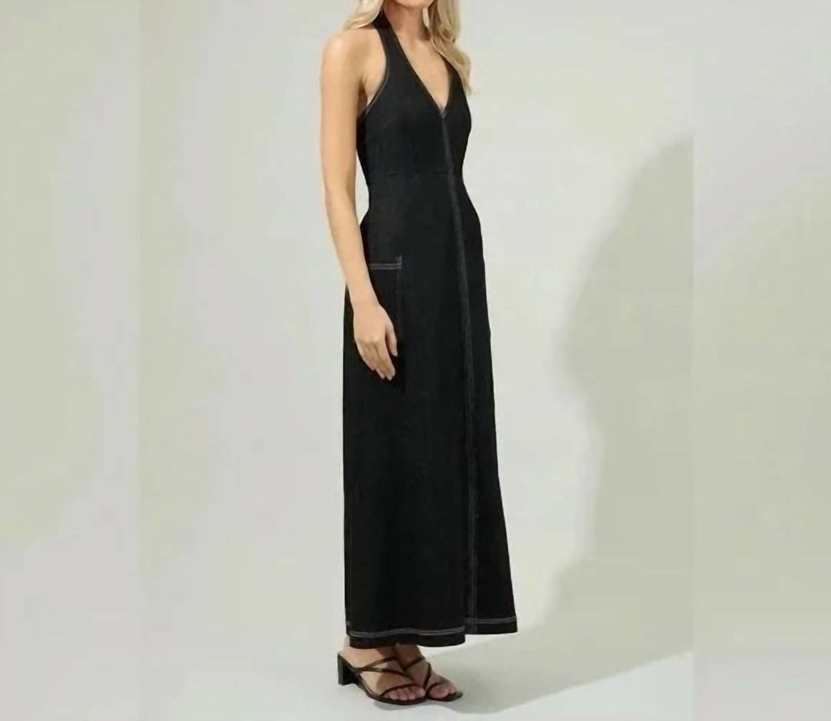 Sugarlips - Sulema Halter Denim Dress