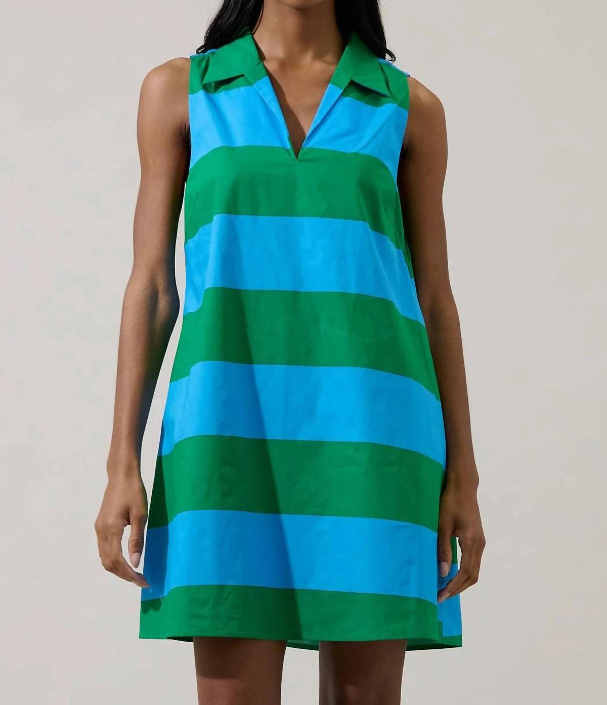 Sugarlips - Valady Striped Collared Shift Dress